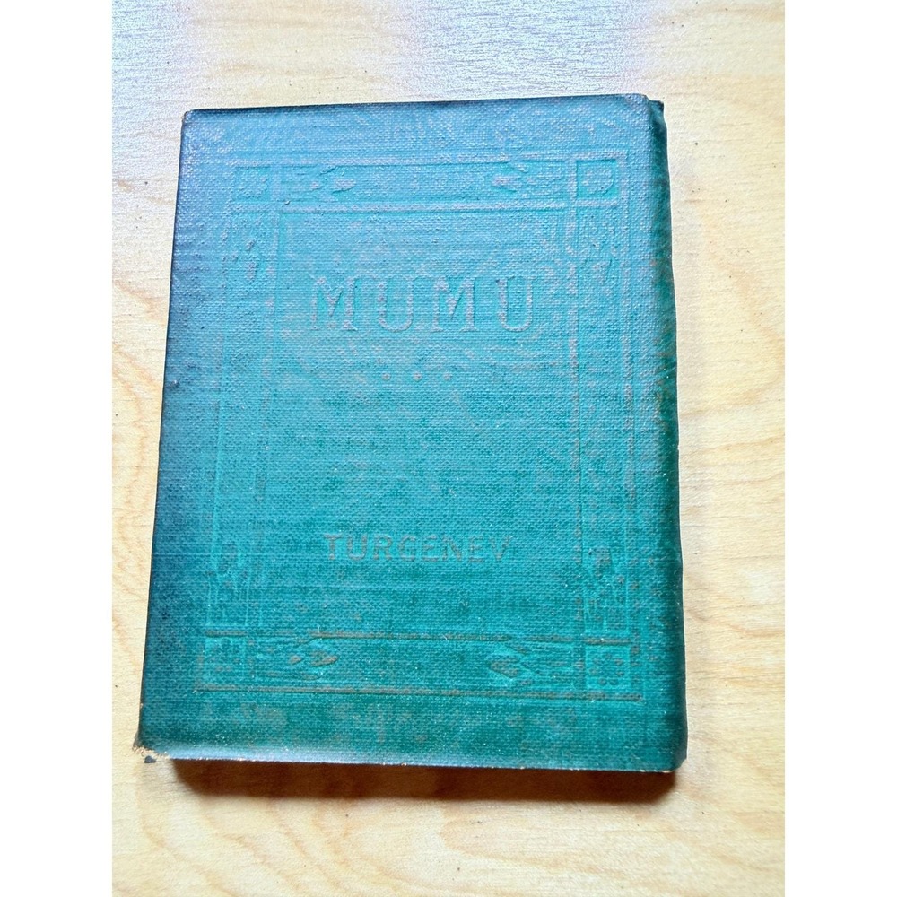 Little Leather Library Mumu Ivan Turgenev Antique Miniature Book Green Cover